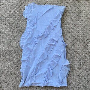Oh Polly TATIANA Bandeau Ruffle Detail Mini Dress in Blue Size 2
